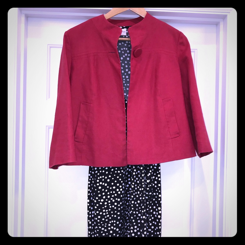 Rafaella red linen blazer